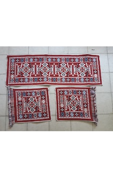 Uşak Kilimi Oto Koltuk Üzeri Serme Kilim Seti Uşak Kilimi Oto Koltuk Üzeri Serme Kilim Seti