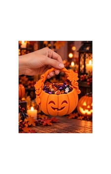 Halloween Cadılar Bayramı Balkabağı Şeker Sepeti - Sepet Mini Şekerlik Parti Dekoru Turuncu Turuncu Halloween Cadılar Bayramı Balkabağı Şeker Sepeti - Sepet Mini Şekerlik Parti Dekoru Turuncu Turuncu