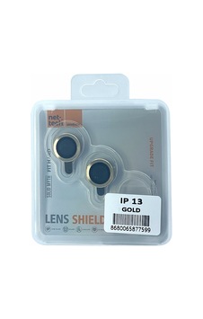 Nettech Apple Uyumlu iPhone 13 Damla Model 2in Kamera Cam Koruyucu - Gold