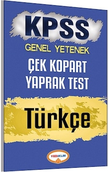 Yediiklim Yayınları Kpss 2017 Türkçe Çek Kopart Yaprak Test Yediiklim Yayınları Kpss 2017 Türkçe Çek Kopart Yaprak Test
