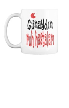 Günaydın Ruh Hastaları Yazılı Beyaz Kupa Bardak Günaydın Ruh Hastaları Yazılı Beyaz Kupa Bardak