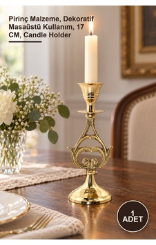 1 Adet Tekli Pirinç Şamdan Pirinç Malzeme, Dekoratif Masaüstü Kullanım, 17 Cm, Candle Holder Sarı 1 Adet Tekli Pirinç Şamdan Pirinç Malzeme, Dekoratif Masaüstü Kullanım, 17 Cm, Candle Holder Sarı