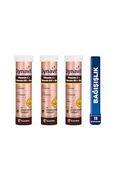 Dynavit Vitamin C + Vitamin D3 + Çinko Zinc Tablet X3 Dynavit Vitamin C + Vitamin D3 + Çinko Zinc Tablet X3