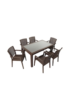 Depootoptan Mandella Elit Rattan 90 x 150 CM Zeus Koltuk Camlı Masa Takımı Kahvere Depootoptan Mandella Elit Rattan 90 x 150 CM Zeus Koltuk Camlı Masa Takımı Kahvere