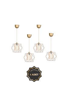 Trend Kitchen 4 Adet Trend Küp Eskitme Sarkıt Avize Gold Trend Kitchen 4 Adet Trend Küp Eskitme Sarkıt Avize Gold