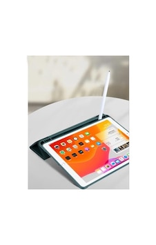 Apple iPad Uyumlu 10 İle Uyumlu 2022 10.9" A2696 İçin Kılıf, Kalem Koyma Bölmeli, Stand Olan, Uyku Modlu, Suni Deri, Ergonomik Yapılı, Attractive Cover Koyu Yeşil Sku: Zeusb0ggs7kl3l Arka Kapak