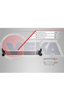 Veka Turbo Radyatoru Intercooler Volkswagen Polo 6r,6c 1.2 Tdı 2009- AT00-42-4408 Veka Turbo Radyatoru Intercooler Volkswagen Polo 6r,6c 1.2 Tdı 2009- AT00-42-4408