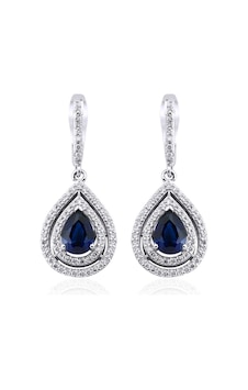 2.45 Karat Laboratuvar Pırlanta Safir Küpe - Hrd Sertifikalı 2.45 Karat Laboratuvar Pırlanta Safir Küpe - Hrd Sertifikalı