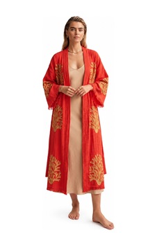Brandsmiths Red Ethereal Coral Kimono Sarı
