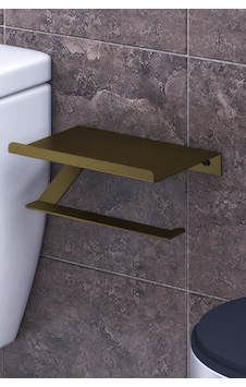 lyla concept Arya Telefon Tutuculu Wc Kağıtlık Altın lyla concept Arya Telefon Tutuculu Wc Kağıtlık Altın