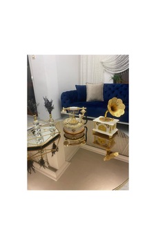 Dekoratif Plastik Telefon Ahizeli Çekmeceli, Dekoratif Plastik Gramofon Çekmeceli Müzik Kutusu Beyaz + Gold Dekoratif Plastik Telefon Ahizeli Çekmeceli, Dekoratif Plastik Gramofon Çekmeceli Müzik Kutusu Beyaz + Gold