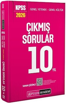 Pegem 2026 Kpss Genel Yetenek Genel Kültür Son 10 Yıl Çıkmış Sorular Çözümlü Pegem Akademi Yayınları Pegem 2026 Kpss Genel Yetenek Genel Kültür Son 10 Yıl Çıkmış Sorular Çözümlü Pegem Akademi Yayınları