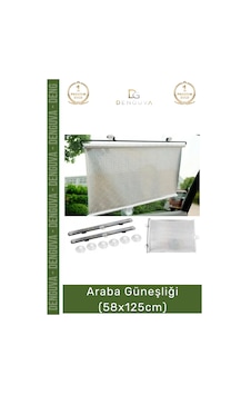 Otogüneşlik Makaralı Otomatik Yan Cam Arka Cam Güneş Koruyucu Pratik Araba Güneşliği 58x125cm
