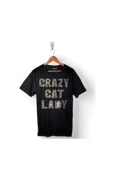 Crazy Cat Lady Çılgın Kedi Baskılı Tişört Unisex T-shirt 001 Crazy Cat Lady Çılgın Kedi Baskılı Tişört Unisex T-shirt 001