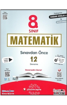 8.Sınıf Matematik Sınavdan Önce 12 Deneme - Alkan Dayalı - Üçgen Akademi 8.Sınıf Matematik Sınavdan Önce 12 Deneme - Alkan Dayalı - Üçgen Akademi
