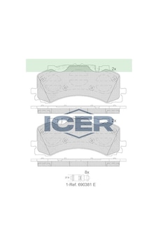 Icer Fren Balata On Audı Q7 4m 2.0 Tfsı 2015- / Audı Q7 4m 3.0 Tdı 2015- Icer Fren Balata On Audı Q7 4m 2.0 Tfsı 2015- / Audı Q7 4m 3.0 Tdı 2015-