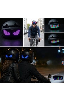 Buffer 15 Farklı Model Işıklı Led Kask Ekranı, Parlayan Dekoratif Kask Paneli, Led Kask Aksesuarı Ve Eğlenceli Kask Süs