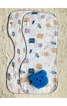 İkili Müslin Çift Katlı Çıtçıtlı Mama Önlüğü/omuz Mendili Çok Renkli İkili Müslin Çift Katlı Çıtçıtlı Mama Önlüğü/omuz Mendili Çok Renkli