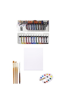 Art-x Rich Akrilik Boya Seti 12x12 ml 35x50 Tuval Başlangıç Seti Art-x Rich Akrilik Boya Seti 12x12 ml 35x50 Tuval Başlangıç Seti
