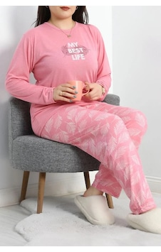 Seka Store Seka Viskon Büyük Beden Pijama Takımı Pembe - 50727.1049. Çok Renkli Seka Store Seka Viskon Büyük Beden Pijama Takımı Pembe - 50727.1049. Çok Renkli