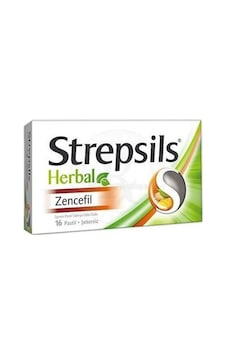 Strepsils Herbal Zencefil Şekersiz 16 Pastil 2 Adet