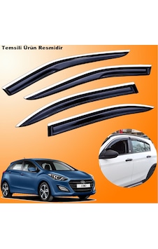 Hyundai İ30 Mügen Cam Rüzgarlığı Abs Krom Nikelajlı Cam Rüzgarlığı 2012-2017 Arası 4 Lü Set