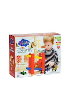 Ony-382 Playwood Ahşap Yarış Arabalı Oyun Rampası-Onyıl Ony-382 Playwood Ahşap Yarış Arabalı Oyun Rampası-Onyıl