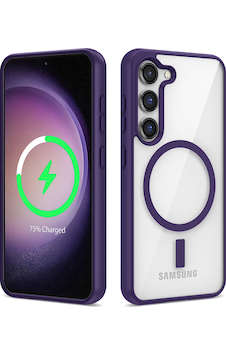 Galaxy S22 Plus Uyumlu Magsafe Wireless Şarj Özellikli Silikon Zore Ege Kılıf-mor Mor