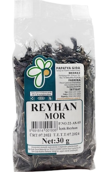Papatya Gıda Mor Reyhan 30 G Papatya Gıda Mor Reyhan 30 G