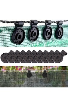 Plentiful 10 Adet Güneşlik Filesi Sabitleme Klipsleri, Gölgelik Bezi Ve Brandalar İçin Dayanıklı Plastik Kelepçe Kancaları Siyah