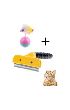 Furminator Tüy Toplayıcı Kedi Tarağı + Hacıyatmaz Kedi Oyuncağı Furminator Tüy Toplayıcı Kedi Tarağı + Hacıyatmaz Kedi Oyuncağı
