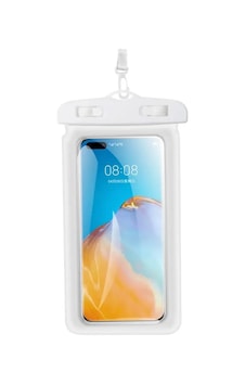 Spelt Su Geçirmez Hava Yastıklı Askılı Telefon Koruma Deniz Havuz Banyo Dokunmatik Kılıf Beyaz Siyah