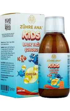 Zühre Ana Kids Balık Yağı Şurubu 200 ml Zühre Ana Kids Balık Yağı Şurubu 200 ml