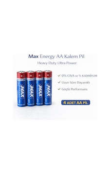 Max Energy Aa Kalem Pil 1.5v R6 Heavy Duty Ultra Power 4lü 1 Paket
