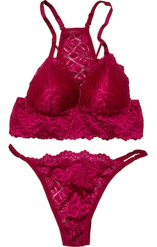 Derya Kurşun Kadın Sütyen Takımı Fuşya Bralette Desteksiz Tanga Külot Derya Kurşun Kadın Sütyen Takımı Fuşya Bralette Desteksiz Tanga Külot