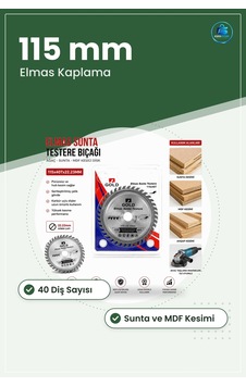 Sunta Kesici Disk 115 Mm 40t 22.23 Elmas Kaplama Testere Bıçağı A Sunta Kesici Disk 115 Mm 40t 22.23 Elmas Kaplama Testere Bıçağı A