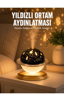 Hava Nemlendirici Led Işıklı Gece Lambası Yıldız Görünümlü Renk Değiştiren Çok Renkli 18460402 Hava Nemlendirici Led Işıklı Gece Lambası Yıldız Görünümlü Renk Değiştiren Çok Renkli 18460402