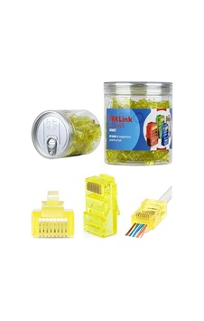 Trklink Ez Rj45 Rj45 Konnektör Sarı 100 'lü Paket Trklink Ez Rj45 Rj45 Konnektör Sarı 100 'lü Paket