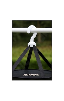 Kurutma Filesi 3 Katlı - Pratik Fermuarlı - Sağlam Kilitli Askı Aparatlı - Meyve Sebze Kurutucu Siyah
