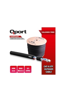 Q-catflash 500 Metre Lszh Cat6 Outdoor 23awg 0.58mm Yanmaz Kablo Halogen Free Q-catflash 500 Metre Lszh Cat6 Outdoor 23awg 0.58mm Yanmaz Kablo Halogen Free