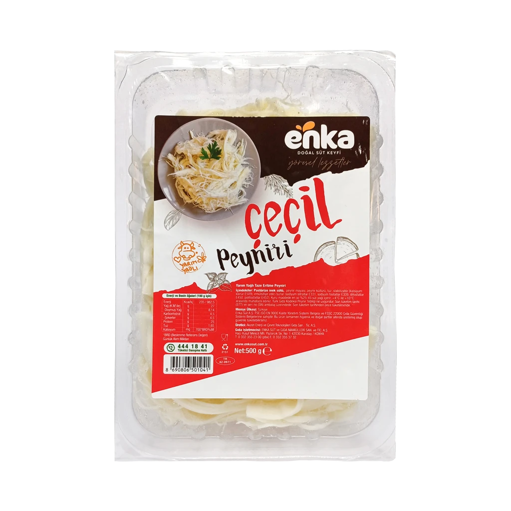 Enka Süt Yarım Yağlı Çeçil Peyniri - 500 Gr Enka Süt Yarım Yağlı Çeçil Peyniri - 500 Gr