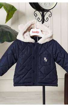 Benitto Kids Benittokids Erkek Bebek Çocuk Kulaklı Kapüşonlu Mont 51323 Lacivert