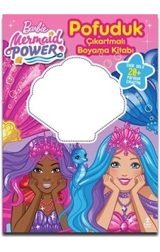 Barbie Medmaid Power - Pofuduk Çıkartmalı Boyama Kitabı