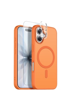 Teleplus Apple Uyumlu iPhone 16 Kılıf Babet Translucent 3in1 Msafe Şarj Özellikli Kapak + Ekran Koruyucu Turuncu Teleplus Apple Uyumlu iPhone 16 Kılıf Babet Translucent 3in1 Msafe Şarj Özellikli Kapak + Ekran Koruyucu Turuncu