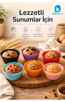 6 Lı Renkli Silikon Muffin Kalıbı Cupcake Kek Kalıbı Esnek Tekrar Kullanılabilir Muffin Kabı Çok renkli 6 Lı Renkli Silikon Muffin Kalıbı Cupcake Kek Kalıbı Esnek Tekrar Kullanılabilir Muffin Kabı Çok renkli