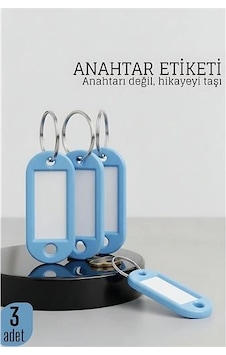 Etiketli 3'lü Anahtarlık Halkası İsim Yazılabilir, Metal Halka İle Şık Tasarım 722421 Etiketli 3'lü Anahtarlık Halkası İsim Yazılabilir, Metal Halka İle Şık Tasarım 722421