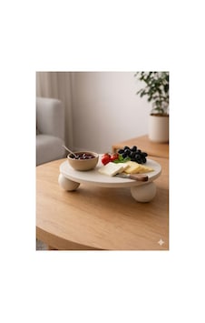 Modern Tasarım Dekoratif Sunum Tepsisi - Organik Pla Malzeme - 20x21x6 Cm Bej Bej Modern Tasarım Dekoratif Sunum Tepsisi - Organik Pla Malzeme - 20x21x6 Cm Bej Bej