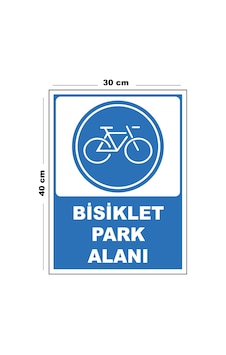 Metal Bisiklet Park Yeri 30cm X 40cm A3 Büyüklüğünde Uyarı Levhası Yönlendirme Tabelası