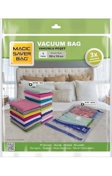 Magic Saver Bag L Vakumlu Poşet 50X70 CM Krem Magic Saver Bag L Vakumlu Poşet 50X70 CM Krem