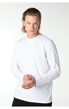 Defys Erkek Bisiklet Yaka Uzun Kollu Regular Fit Basic Tişört Beyaz - 499080070 Beyaz